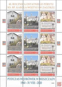 Mini Sheet, At this station, during his travels to the Bieszczady Mounta, Personalized and Private Mail Stamps,  , Churches - Cathedrals - Basilicas - Chapels