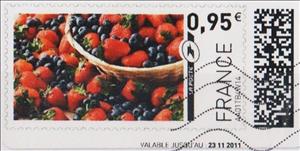 Stamp, Blackcurrants and Strawberries, Personalized and Private Mail Stamps,  , Food, Fruits, Plants (Flora)