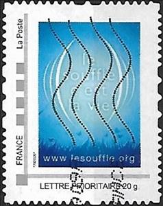 Stamp, Breath is Life. La Souffle est La Vie, Personalized and Private Mail Stamps,  , Charity, Healthcare