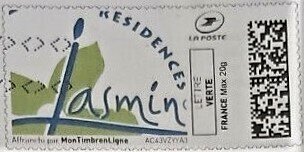 Stamp, Jasmin Residences, Personalized and Private Mail Stamps,  , Apartment Buildings, Houses, Logos, Old Age