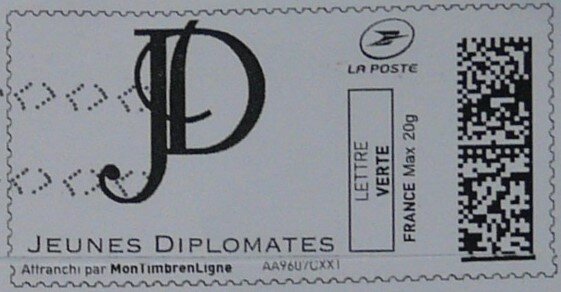 Stamp, JD Jeunes Diplomats, Personalized and Private Mail Stamps,  , Education, Languages