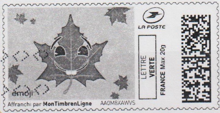 Maple Leaf Emoji in Grey
