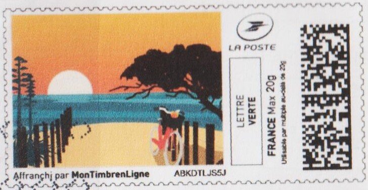 Sunset at the Beach. Bicycle