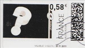 Stamp, White Question, Personalized and Private Mail Stamps,  , Symbols