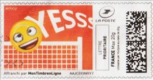 Stamp, Yess, Personalized and Private Mail Stamps,  , Cartoons, Tennis