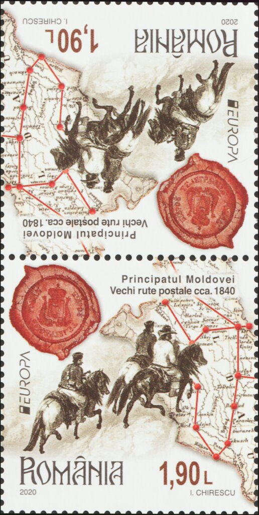 Postal Routes of 1840 in Moldavia
