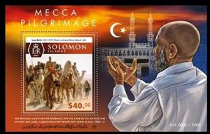 Souvenir Sheet, Mecca Pilgrimage, Solomon Islands,  , Religion