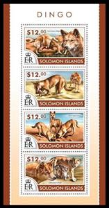 Mini Sheet, The Dingo ( Canis familiaris dingo), Solomon Islands,  , Animals (Fauna), Dogs