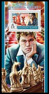Souvenir Sheet, Viswanathan Anand, Solomon Islands,  , Chess, Sports