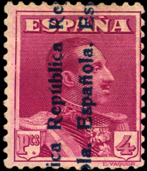 King Alfonso XIII, overprint