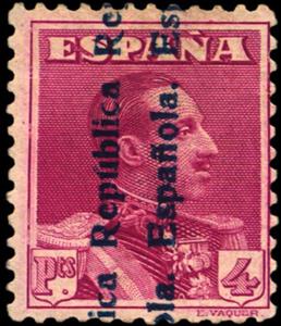 Stamp, King Alfonso XIII, overprint, Spain,  , Heads of State, Kings, Royalty