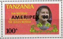 Queen Mother Elizabeth Overprinted
