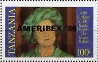 Queen Mother Elizabeth Overprinted