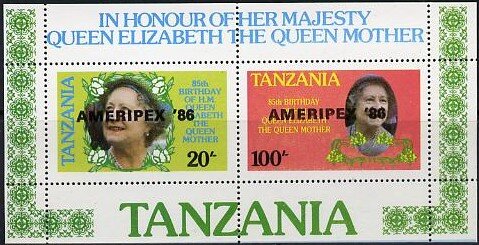 Queen Mother Elizabeth Overprinted