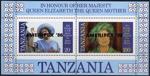 Queen Mother Elizabeth Overprinted