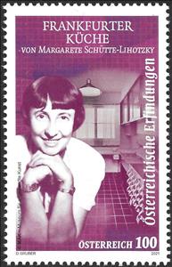 Stamp, Built-in Kitchen - Margarete Schütte-Lihotzky, Austria,  , Famous People, Furniture, Inventions, Изобретатели