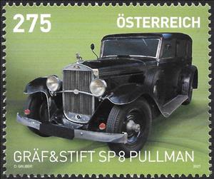 Stamp, Gräf & Stift SP 8 Pullman, Austria,  , Cars, Vehicles