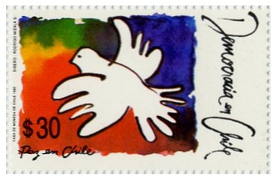 Stamp, Democracy in Chile, Chile,  