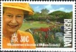 Stamp, Queen Elizabeth II's Accession to the Throne, 40th Anniv., Bermuda,  , Queens