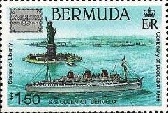 Statute of Liberty, S.S. Queen of Bermuda
