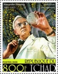 Stamp, Alexander Fleming 1881–1955, Chad,  , Physicians