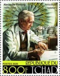 Stamp, Alexander Fleming 1881–1955, Chad,  , Physicians