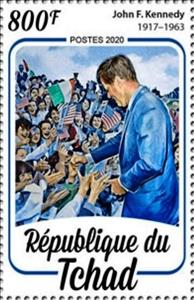 Stamp, John F. Kennedy, Chad,  , Famous People, Heads of State