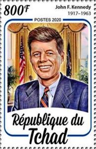 Stamp, John F. Kennedy, Chad,  , Famous People, Heads of State