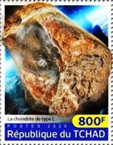 Stamp, L chondrite, Chad,  