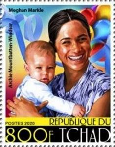 Stamp, Meghan Markle, Chad,  , Royalty