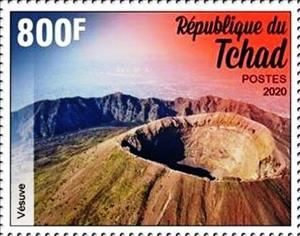 Stamp, Mount Vesuvius, Chad,  , Volcanos