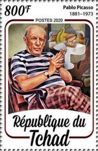 Stamp, Pablo Picasso, Chad,  , Painters, Paintings