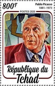 Stamp, Pablo Picasso, Chad,  , Painters, Paintings