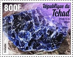 Stamp, Sodalite, Chad,  , Minerals
