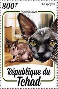 Stamp, Sphynx cat, Chad,  , Animals (Fauna), Cats