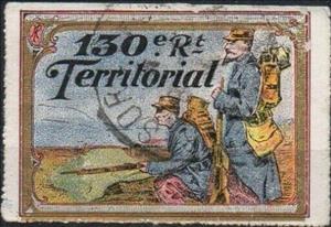 Stamp, 130° Rt Territorial. Infantry Regiment, Cinderellas,  , Army, First World War, Military Forces