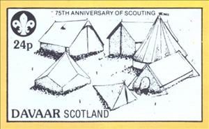 Stamp, 75th Anniversary Of Scouting, Cinderellas,  , Scouting