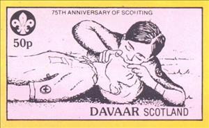 Stamp, 75th Anniversary Of Scouting, Cinderellas,  , Scouting