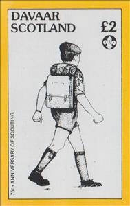 Stamp, 75th Anniversary Of Scouting, Cinderellas,  , Scouting