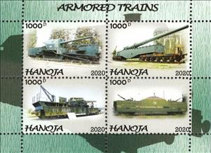 Mini Sheet, Armored Trains, Cinderellas,  , Railways, Weapons