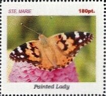 Stamp, Butterflies, Cinderellas,  , Butterflies, Insects