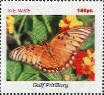 Stamp, Butterflies, Cinderellas,  , Butterflies, Insects