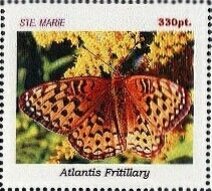 Stamp, Butterflies, Cinderellas,  , Butterflies, Insects