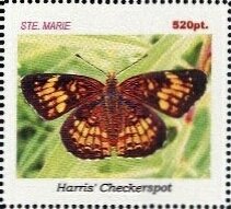 Stamp, Butterflies, Cinderellas,  , Butterflies, Insects