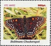 Stamp, Butterflies, Cinderellas,  , Butterflies, Insects