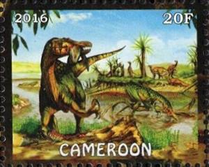 Stamp, Dinosaurs, Cinderellas,  , Dinosaurs, Prehistorical Animals