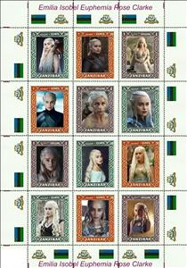 Mini Sheet, Emilia Isobel Euphemia Rose Clarke, Cinderellas,  , Actors, Famous People, Photographs, Women