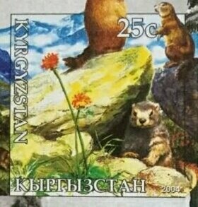 Stamp, Fauna of the Alps, Cinderellas,  , Animals (Fauna)
