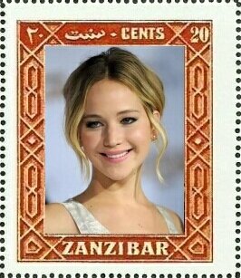 Stamp, Jennifer Shrader Lawrence, Cinderellas,  , Actors, Famous People, Photographs, Women