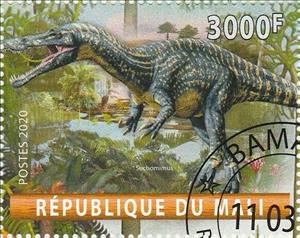 Stamp, Les Dinosaures Predateurs, Cinderellas,  , Dinosaurs, Prehistorical Animals